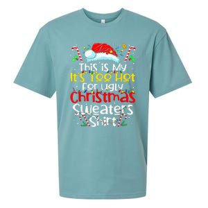 ItS Too Hot For Ugly Christmas Funny Xmas Sueded Cloud Jersey T-Shirt