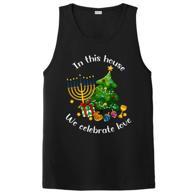 In This House We Celebrate Love Teacher Christmas PosiCharge Competitor Tank