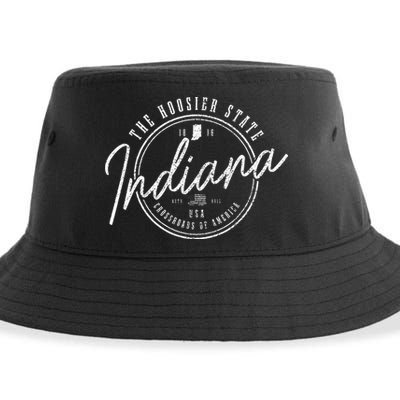 Indiana The H.O.O.S.I.E.R State Est. 1816 Usa America Souvenir Sustainable Bucket Hat