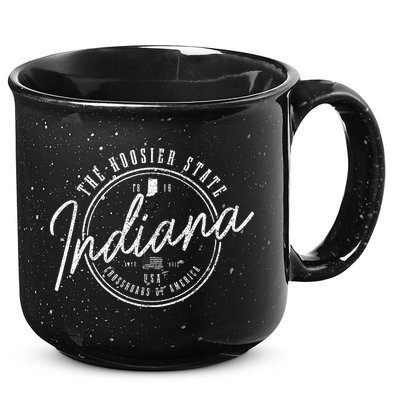 Indiana The H.O.O.S.I.E.R State Est. 1816 Usa America Souvenir 15oz Campfire Ceramic Mug
