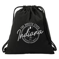 Indiana The H.O.O.S.I.E.R State Est. 1816 Usa America Souvenir Drawstring Bag
