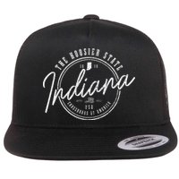 Indiana The H.O.O.S.I.E.R State Est. 1816 Usa America Souvenir Flat Bill Trucker Hat