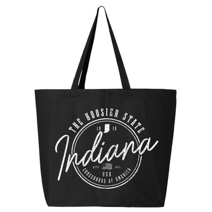 Indiana The H.O.O.S.I.E.R State Est. 1816 Usa America Souvenir 25L Jumbo Tote