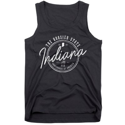 Indiana The H.O.O.S.I.E.R State Est. 1816 Usa America Souvenir Tank Top