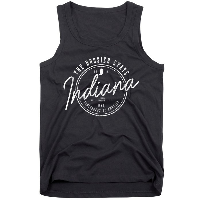 Indiana The H.O.O.S.I.E.R State Est. 1816 Usa America Souvenir Tank Top