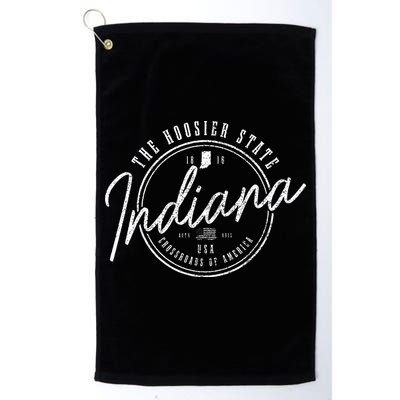 Indiana The H.O.O.S.I.E.R State Est. 1816 Usa America Souvenir Golf Towel