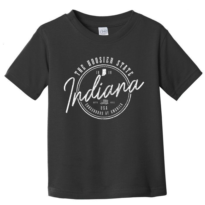 Indiana The H.O.O.S.I.E.R State Est. 1816 Usa America Souvenir Toddler T-Shirt
