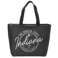 Indiana The H.O.O.S.I.E.R State Est. 1816 Usa America Souvenir Zip Tote Bag