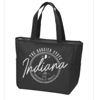 Indiana The H.O.O.S.I.E.R State Est. 1816 Usa America Souvenir Zip Tote Bag