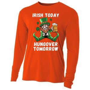 IRISH TODAY HUNGOVER TOMORROW ST PATRICKS DAY Cooling Performance Long Sleeve Crew