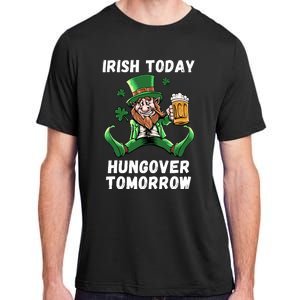 IRISH TODAY HUNGOVER TOMORROW ST PATRICKS DAY Adult ChromaSoft Performance T-Shirt