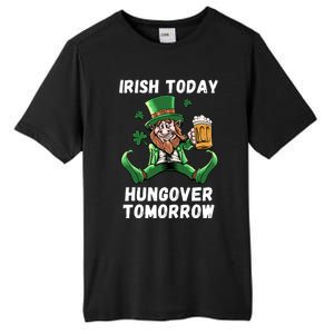 IRISH TODAY HUNGOVER TOMORROW ST PATRICKS DAY Tall Fusion ChromaSoft Performance T-Shirt