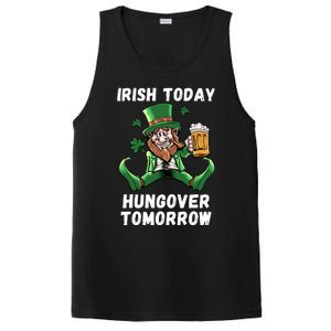 IRISH TODAY HUNGOVER TOMORROW ST PATRICKS DAY PosiCharge Competitor Tank