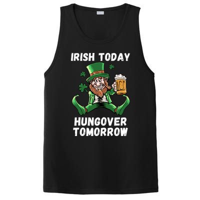 IRISH TODAY HUNGOVER TOMORROW ST PATRICKS DAY PosiCharge Competitor Tank