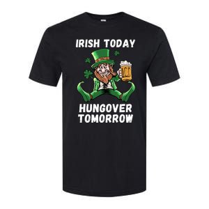 IRISH TODAY HUNGOVER TOMORROW ST PATRICKS DAY Softstyle CVC T-Shirt