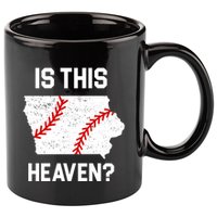 Is This Heaven Iowa Baseball 11oz C Handle Ceramic Mug