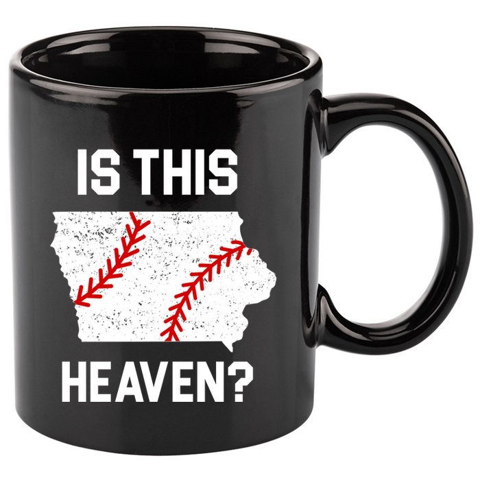 Is This Heaven Iowa Baseball 11oz C Handle Ceramic Mug