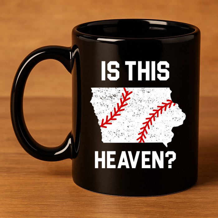 Is This Heaven Iowa Baseball 11oz C Handle Ceramic Mug