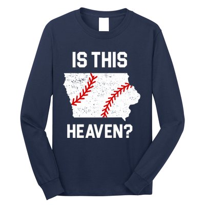 Is This Heaven Iowa Baseball Long Sleeve Shirt