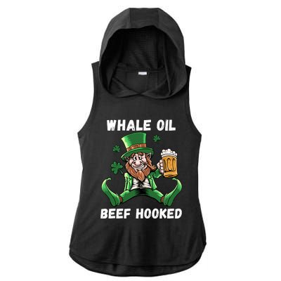 IRISH TODAY HUNGOVER TOMORROW ST PATRICKS DAY Ladies PosiCharge Tri-Blend Wicking Draft Hoodie Tank