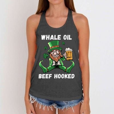 IRISH TODAY HUNGOVER TOMORROW ST PATRICKS DAY Women's Knotted Racerback Tank