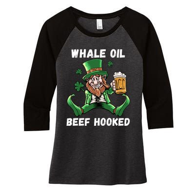 IRISH TODAY HUNGOVER TOMORROW ST PATRICKS DAY Women's Tri-Blend 3/4-Sleeve Raglan Shirt