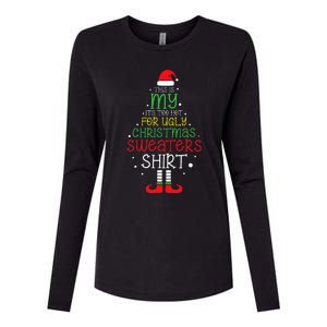 It's Too Hot For Ugly Christmas funny holiday Womens Cotton Relaxed Long Sleeve T-Shirt