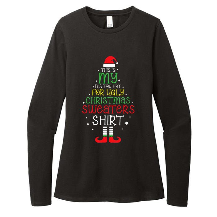 It's Too Hot For Ugly Christmas funny holiday Womens CVC Long Sleeve Shirt