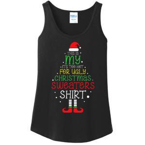 It's Too Hot For Ugly Christmas funny holiday Ladies Essential Tank