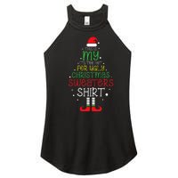 It's Too Hot For Ugly Christmas funny holiday Women's Perfect Tri Rocker Tank