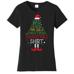 It's Too Hot For Ugly Christmas funny holiday Women's T-Shirt