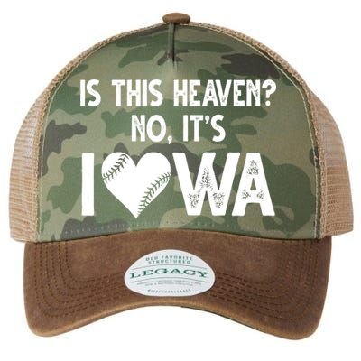 Is This Heaven No It's Iowa Baseball Lover Legacy Tie Dye Trucker Hat