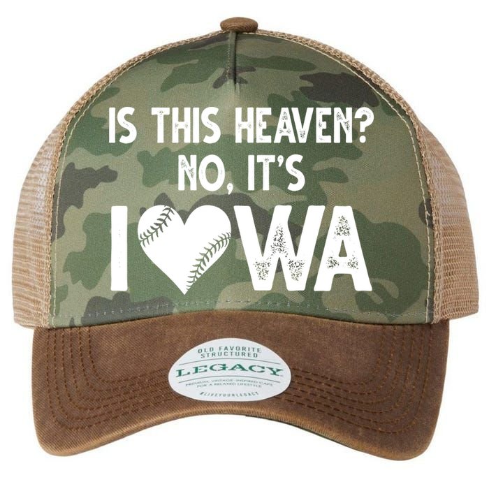 Is This Heaven No It's Iowa Baseball Lover Legacy Tie Dye Trucker Hat