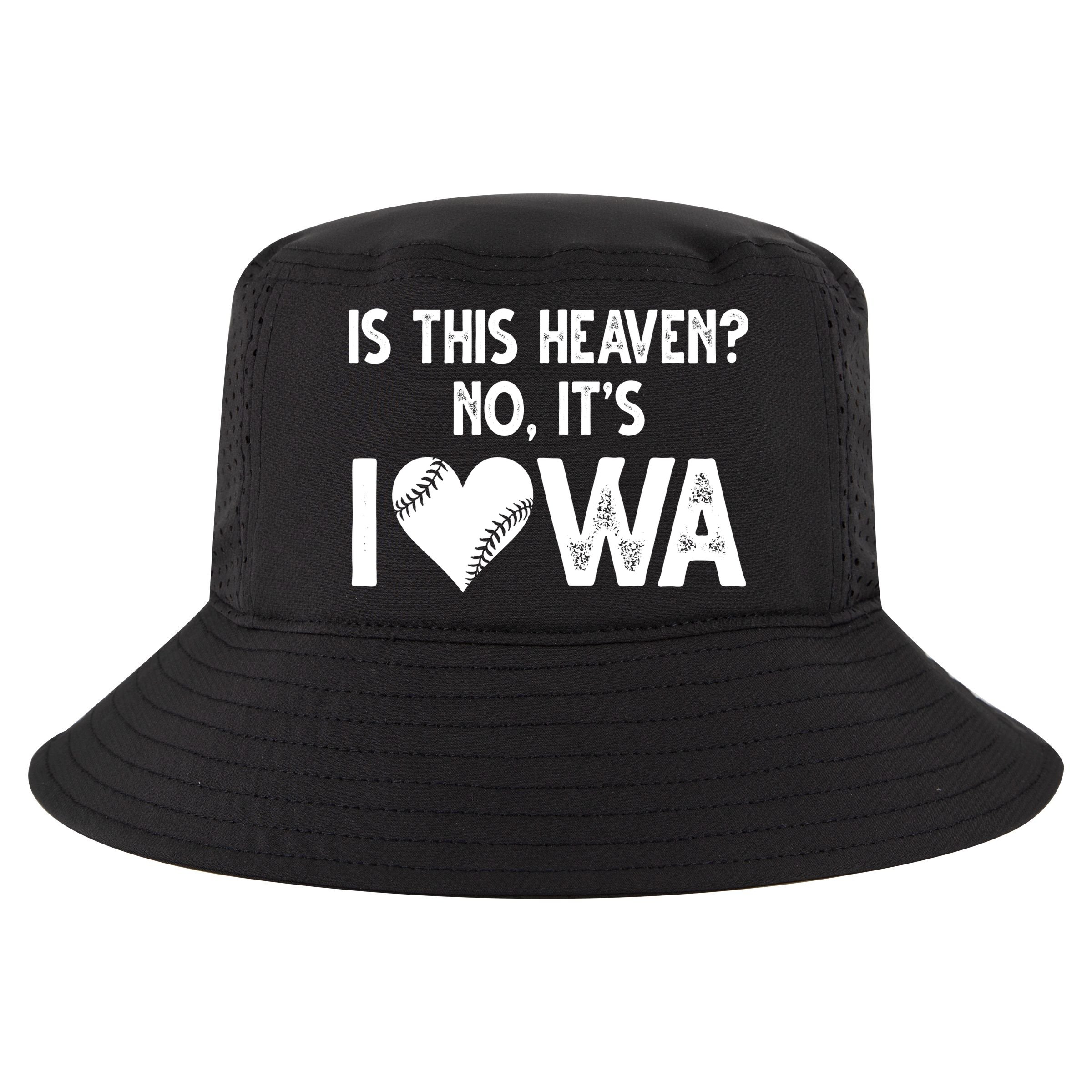 Is This Heaven No It's Iowa Baseball Lover Cool Comfort Performance Bucket Hat
