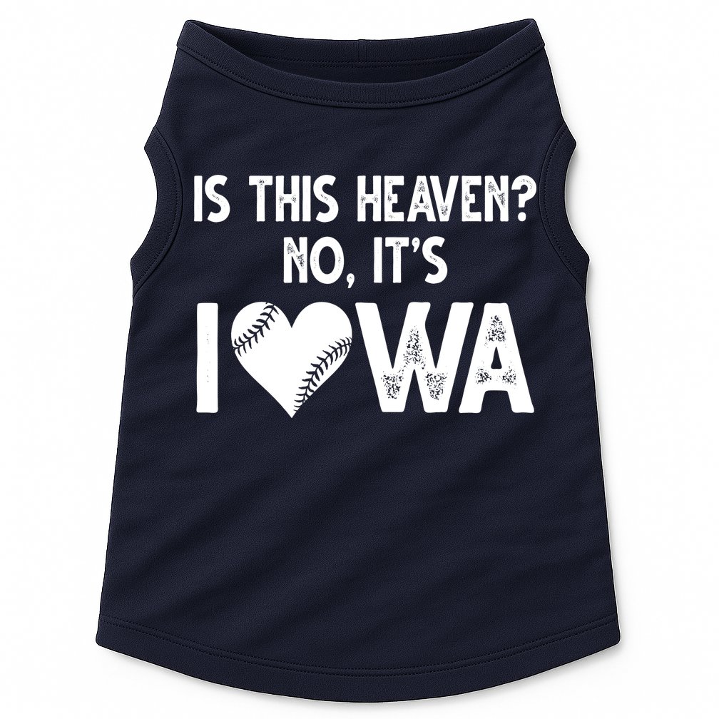 Is This Heaven No It's Iowa Baseball Lover Doggie Tank