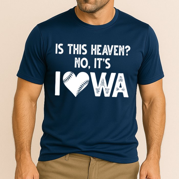 Is This Heaven No It's Iowa Baseball Lover Cooling Performance Crew T-Shirt