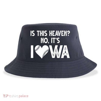 Is This Heaven No It's Iowa Baseball Lover Sustainable Bucket Hat