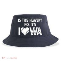 Is This Heaven No It's Iowa Baseball Lover Sustainable Bucket Hat