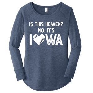 Is This Heaven No It's Iowa Baseball Lover Women's Perfect Tri Tunic Long Sleeve Shirt