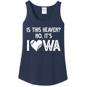 Is This Heaven No It's Iowa Baseball Lover Ladies Essential Tank