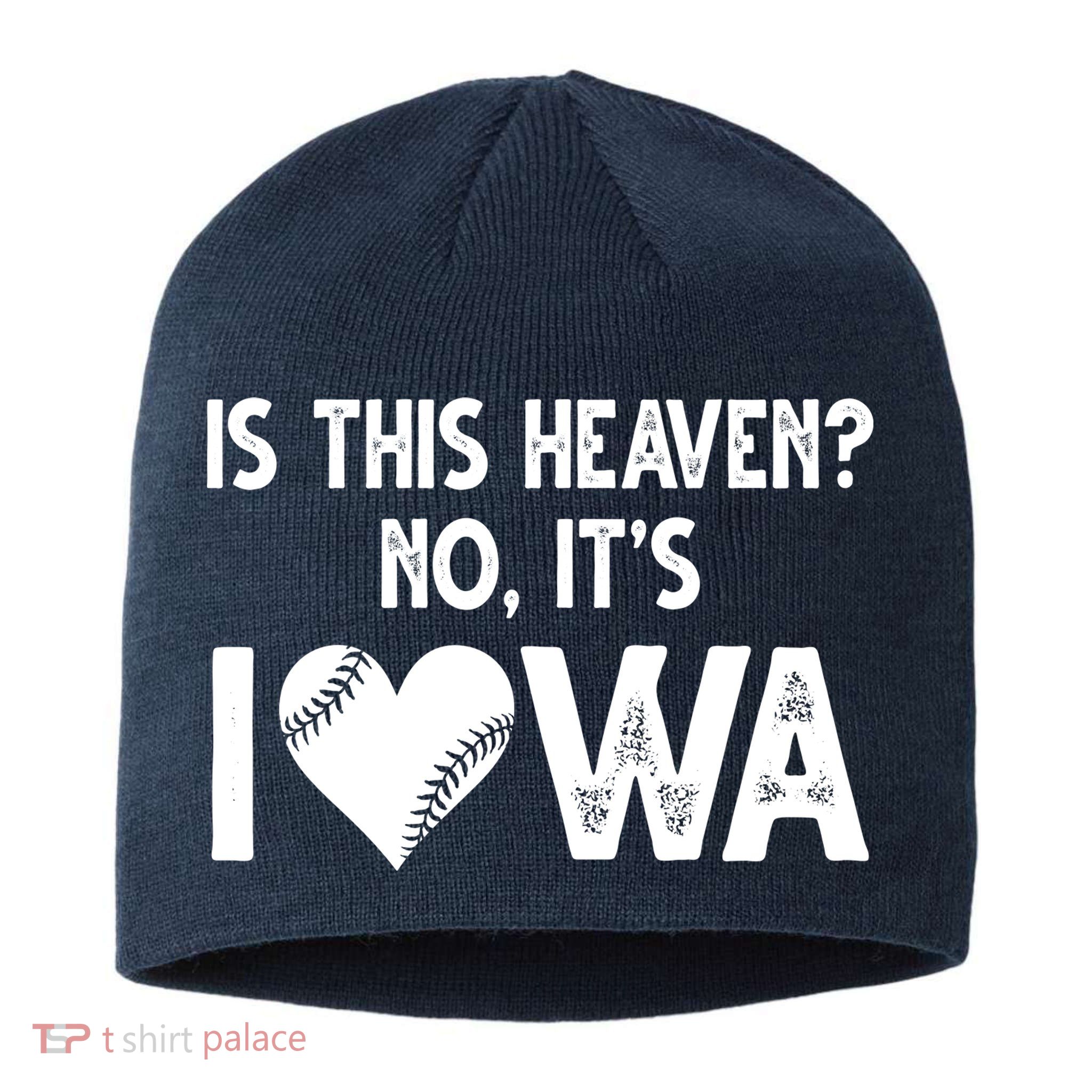 Is This Heaven No It's Iowa Baseball Lover Sustainable Beanie