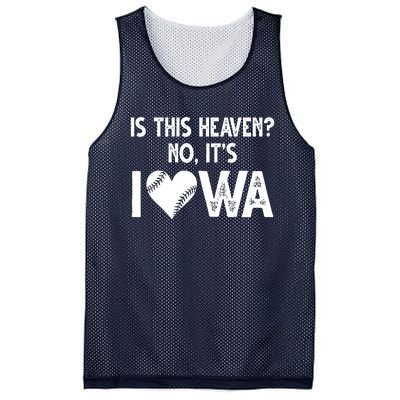 Is This Heaven No It's Iowa Baseball Lover Mesh Reversible Basketball Jersey Tank