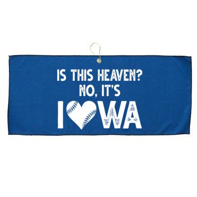 Is This Heaven No It's Iowa Baseball Lover Large Microfiber Waffle Golf Towel