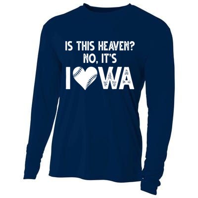 Is This Heaven No It's Iowa Baseball Lover Cooling Performance Long Sleeve Crew