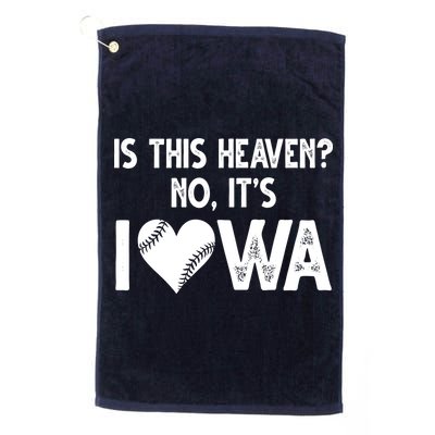 Is This Heaven No It's Iowa Baseball Lover Golf Towel