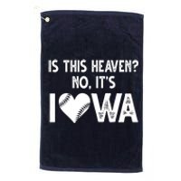 Is This Heaven No It's Iowa Baseball Lover Platinum Collection Golf Towel