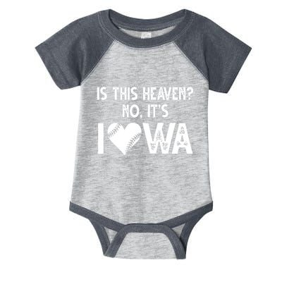 Is This Heaven No It's Iowa Baseball Lover Infant Baby Jersey Bodysuit