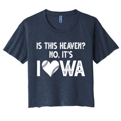 Is This Heaven No It's Iowa Baseball Lover Crop Top