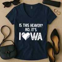 Is This Heaven No It's Iowa Baseball Lover Women's V-Neck T-Shirt