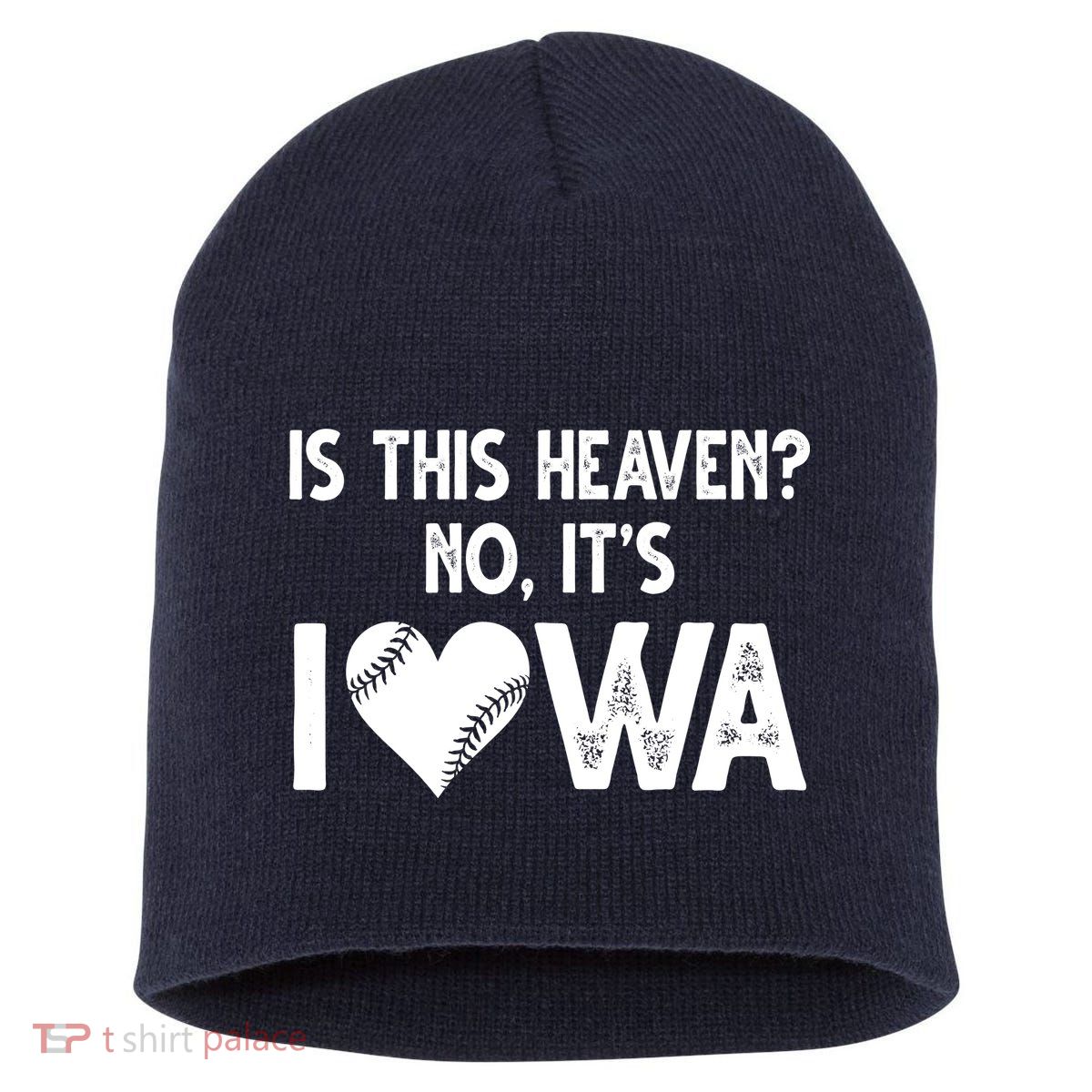 Is This Heaven No It's Iowa Baseball Lover Short Acrylic Beanie
